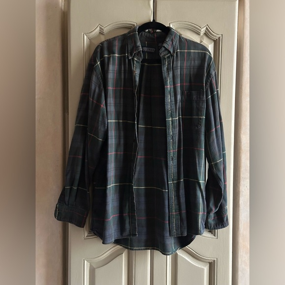 Lands' End Other - Vintage Lands' End Dark Plaid Men's Shirt